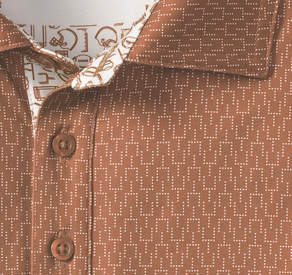 Game Day XC4® Goal Post Print Polo - Rust