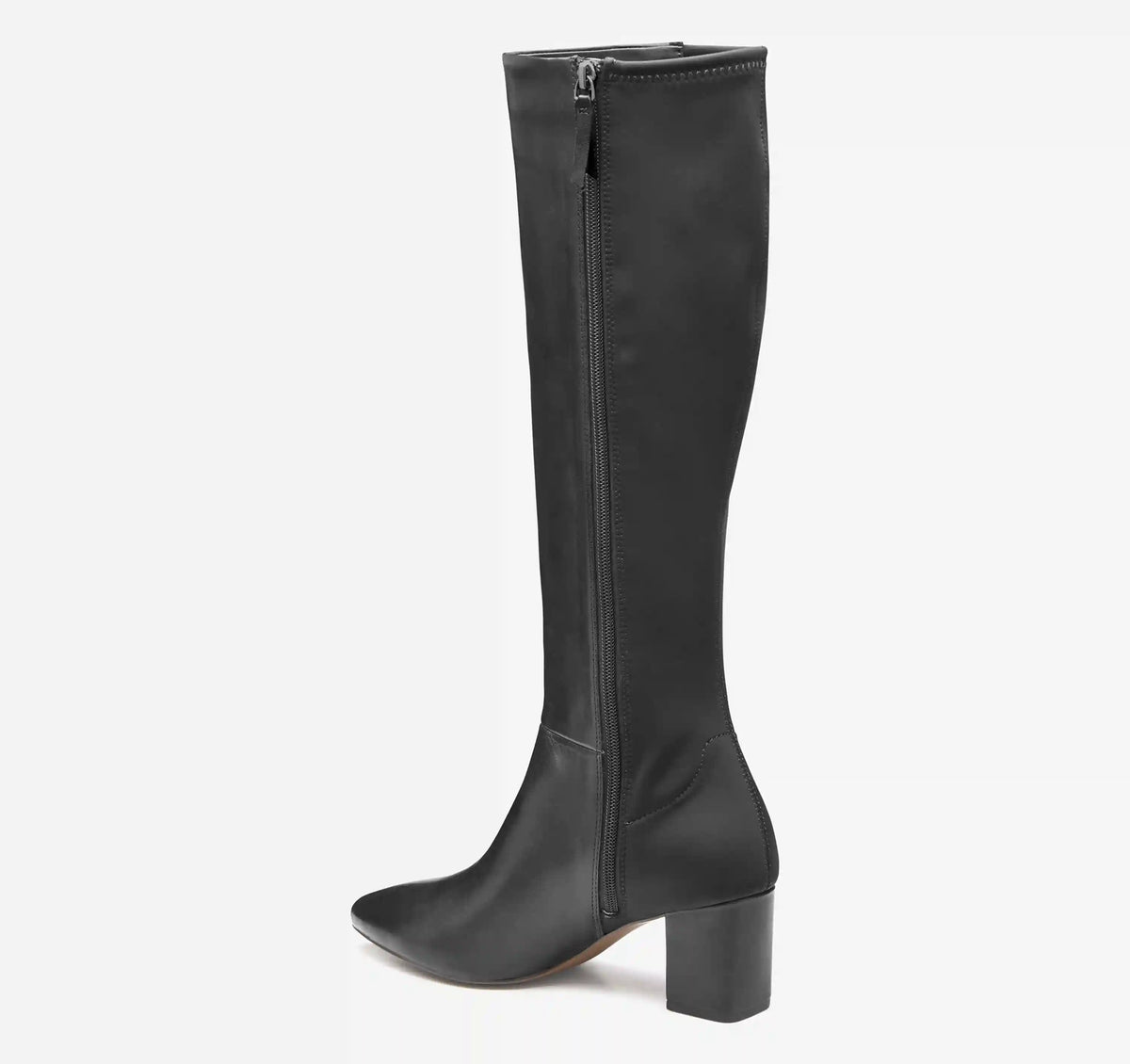 Vicki Tall Boot - Black Calfskin/Spandex