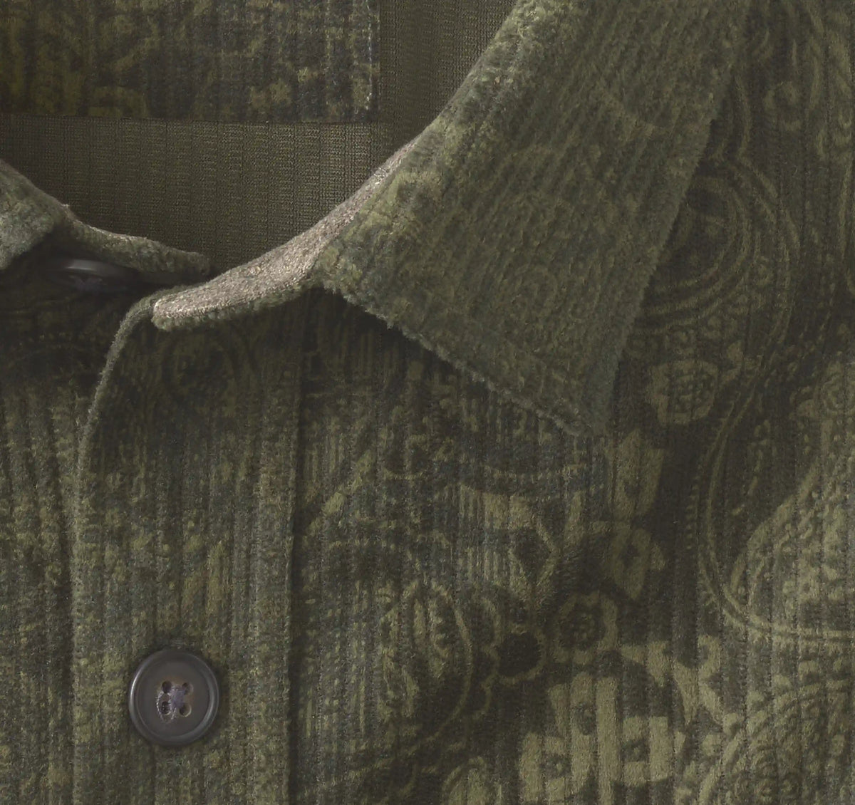Cutler Corduroy Shirt - Olive Paisley