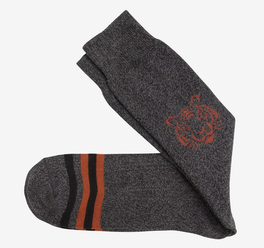 Heathered Boot Socks - Black Tiger