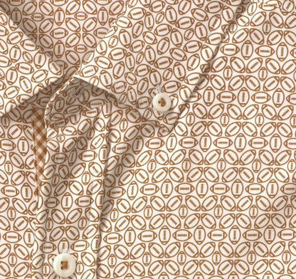 Game Day XC+™ Long-Sleeve Football Print Shirt - Rust