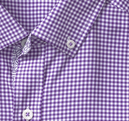Game Day XC+™ Long-Sleeve Gingham Shirt - Purple