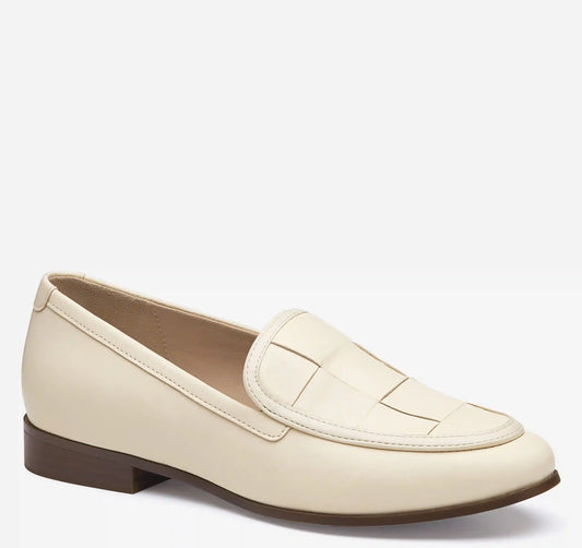 Ali Woven Loafer - Bone Nappa Leather