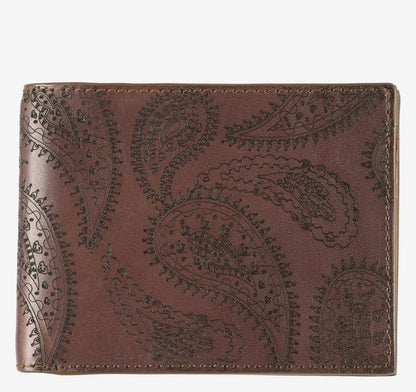 Dress Paisley Billfold Wallet - Mahogany