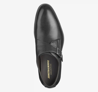 Redford Single Buckle Monk - Black Full-Grain Leather