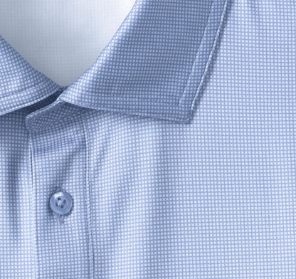 XC+™ Ace Performance Polo - Light Blue/White Gingham