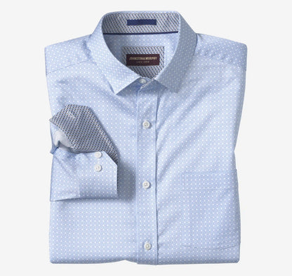 Logan Printed Long-Sleeve Shirt - Blue Layered Diamond