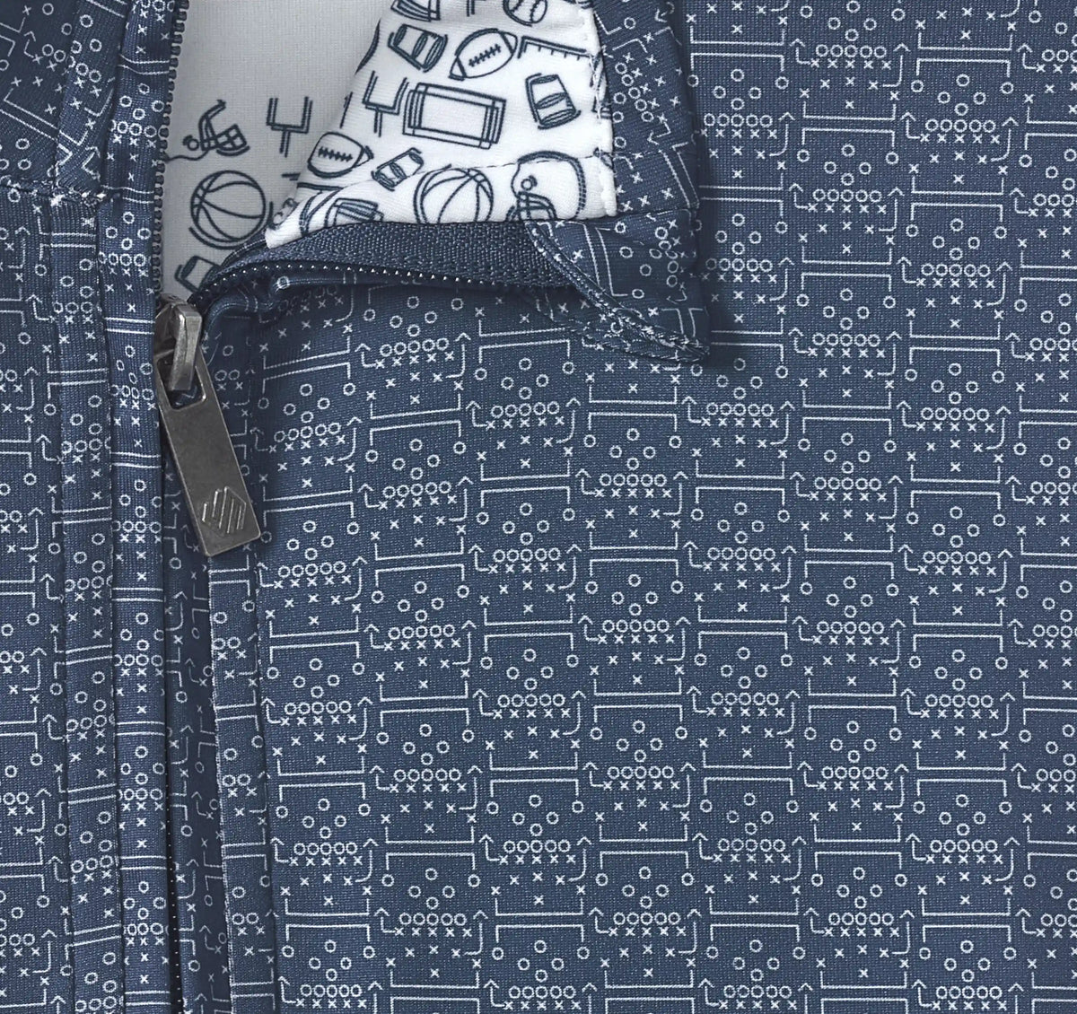 Game Day XC4® Plays Print Quarter-Zip - Navy