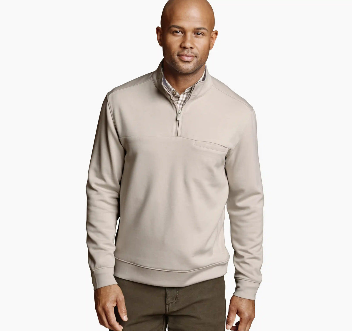 Essential Pocket Quarter-Zip - Stone