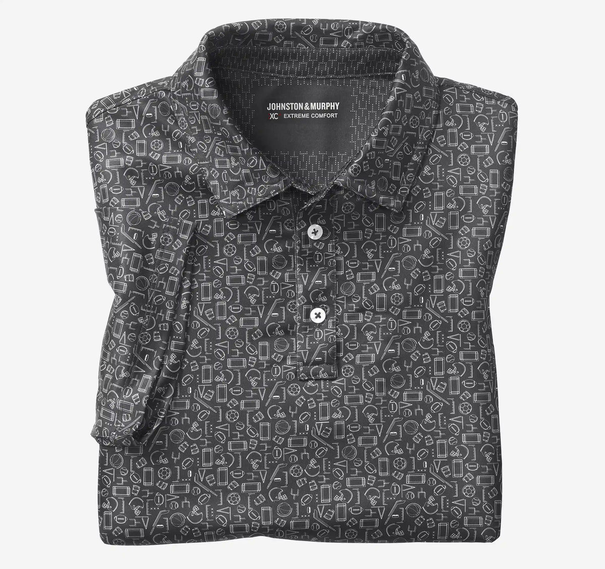 Game Day XC+™ Multi-Sport Print Polo - Black