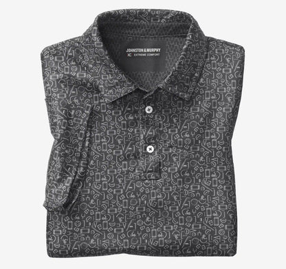 Game Day XC+™ Multi-Sport Print Polo - Black