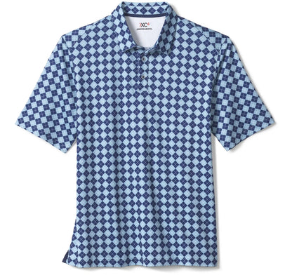 XC4® Performance Polo - Navy/Blue Argyle