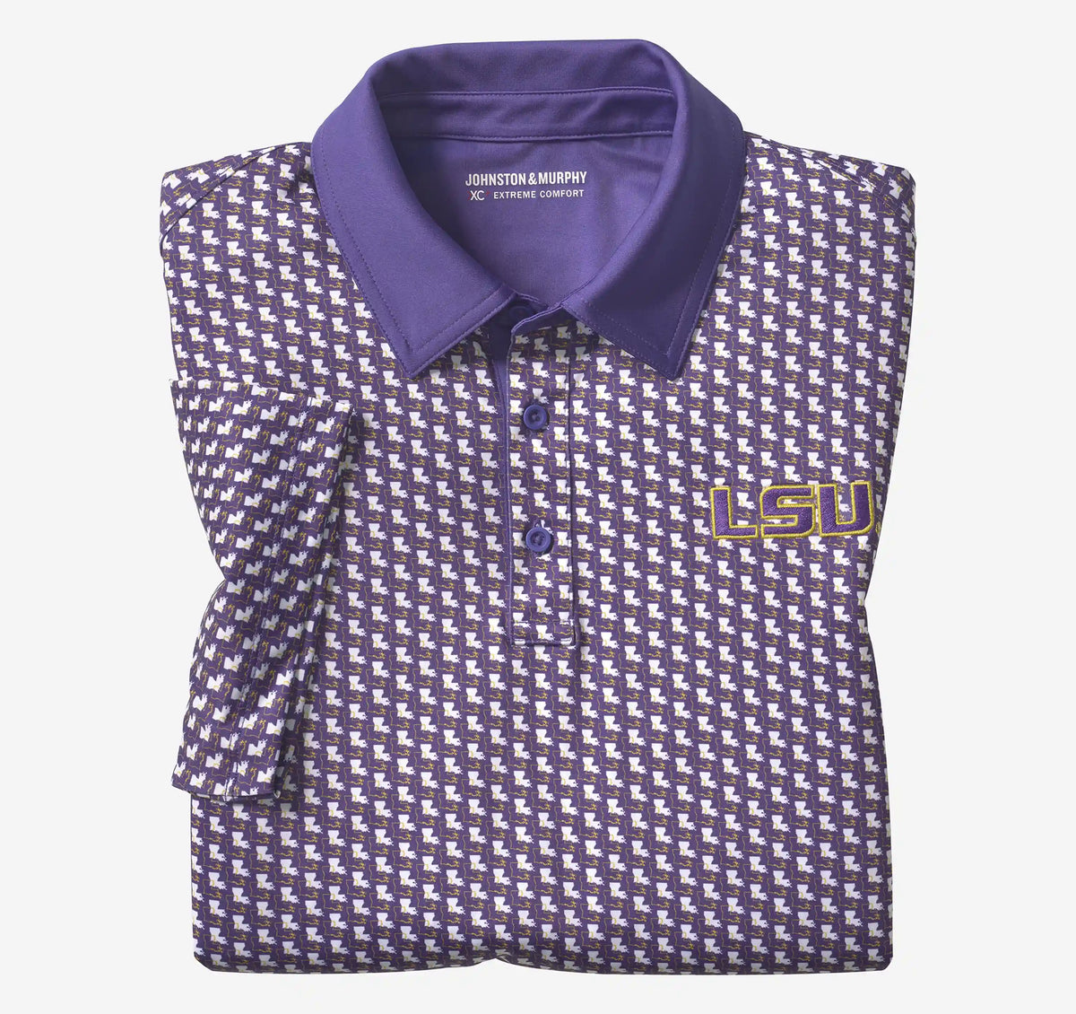 Collegiate XC+™ State Print Polo - LSU - Purple