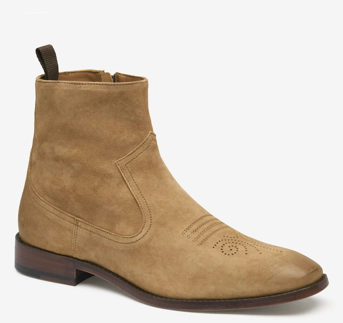 Arrister Western Boot - Tan Italian Suede