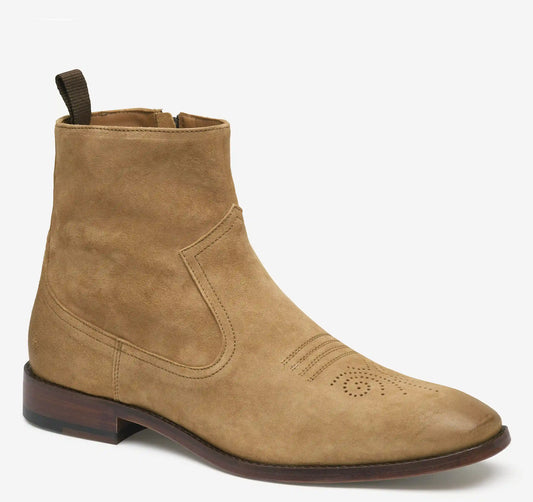 Arrister Western Boot - Tan Italian Suede