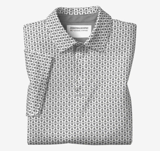 Game Day XC+™ Basketball Print Polo - Black
