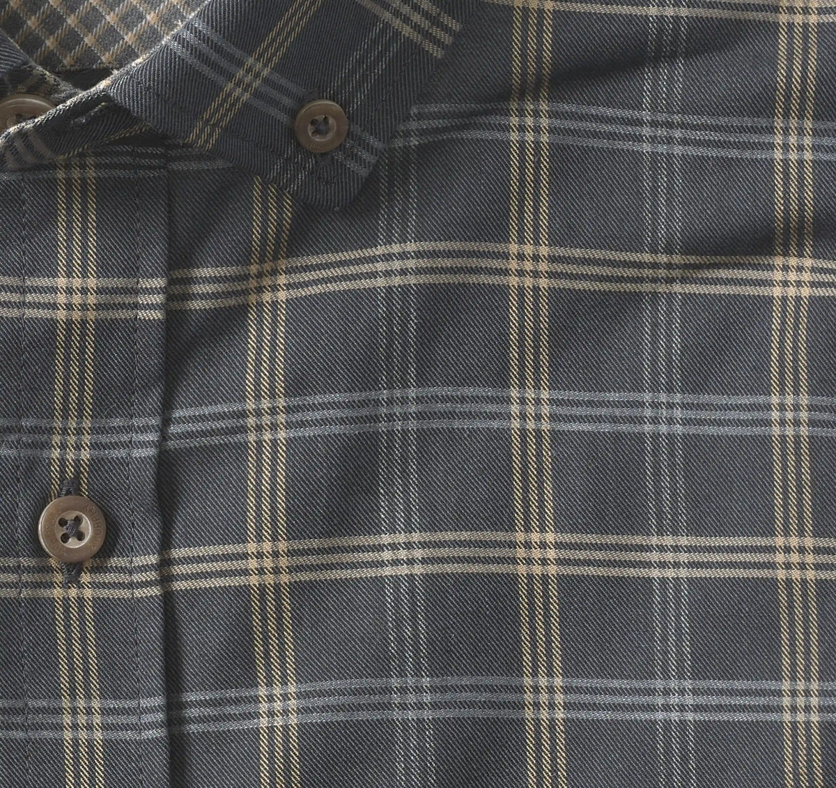 Huntley Mélange Shirt - Charcoal/Tan Triple Grid Check