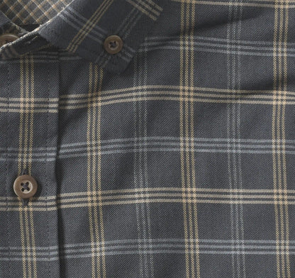 Huntley Mélange Shirt - Charcoal/Tan Triple Grid Check