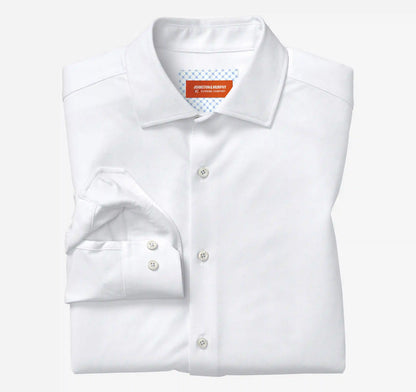 XC+™ Motion Long-Sleeve Dress Knit Shirt - White Solid