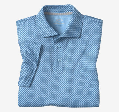 XC4® Performance Print Polos + Cool Degree® - Blue Geo Circle
