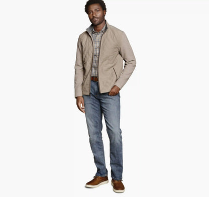 Quilted Full-Zip - Tan