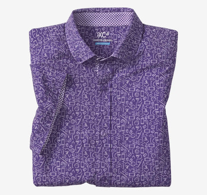 Game Day XC4® Short-Sleeve Multi-Sport Print Shirt - Purple