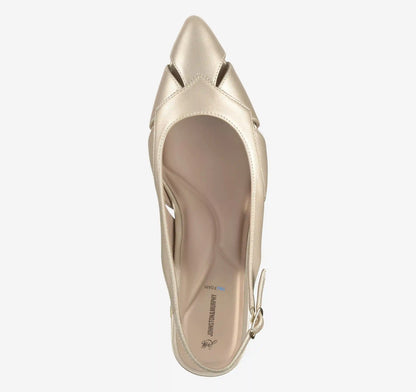 Lindsey Cut-Out Slingback - Sand Pearlized Sheepskin
