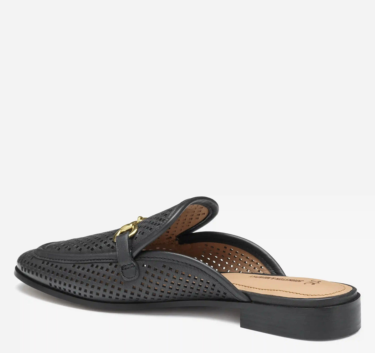 Ali Perfed Bit Mule - Black Glove Leather