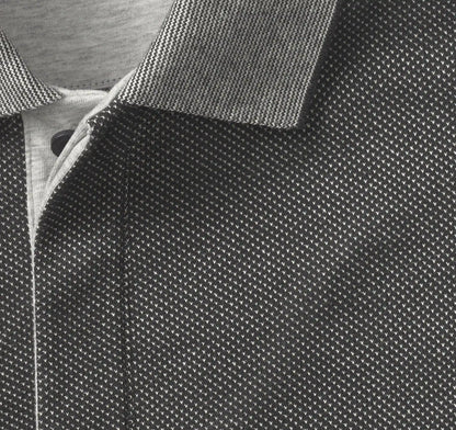 Tonal Polo - Charcoal Birdseye