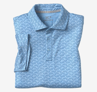 XC4® Performance Print Polos + Cool Degree® - Blue Shark