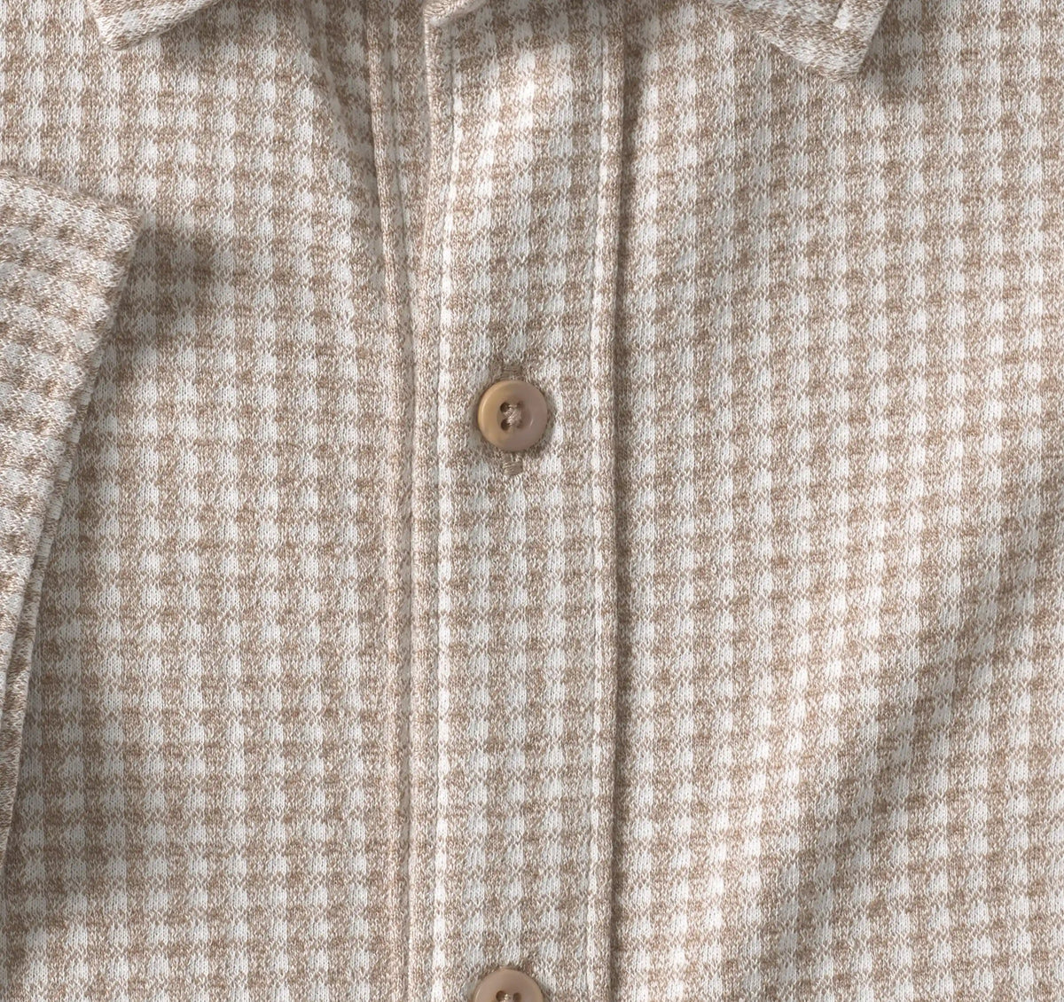 Bennett Short-Sleeve Shirt - Tan Gingham