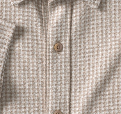 Bennett Short-Sleeve Shirt - Tan Gingham