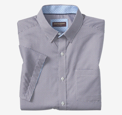 Logan Printed Short-Sleeve Shirt - Navy/Red Mini Floral