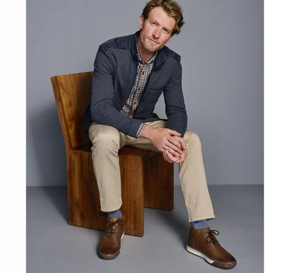 Melange Knit Full-Zip - Navy