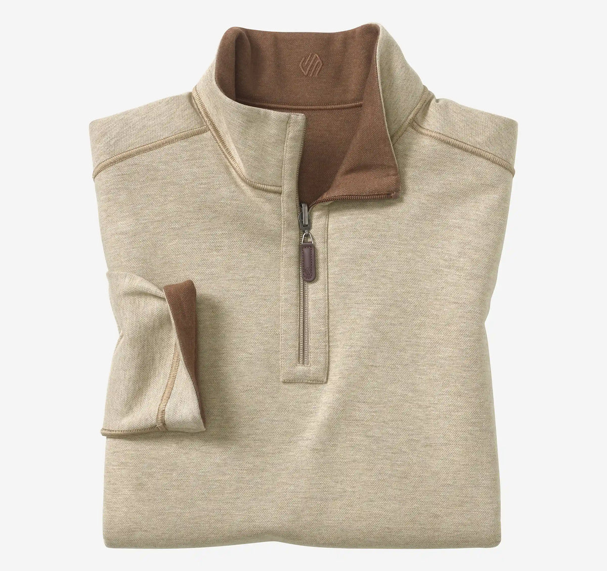 Icon Reversible Quarter-Zip - Rust/Oatmeal