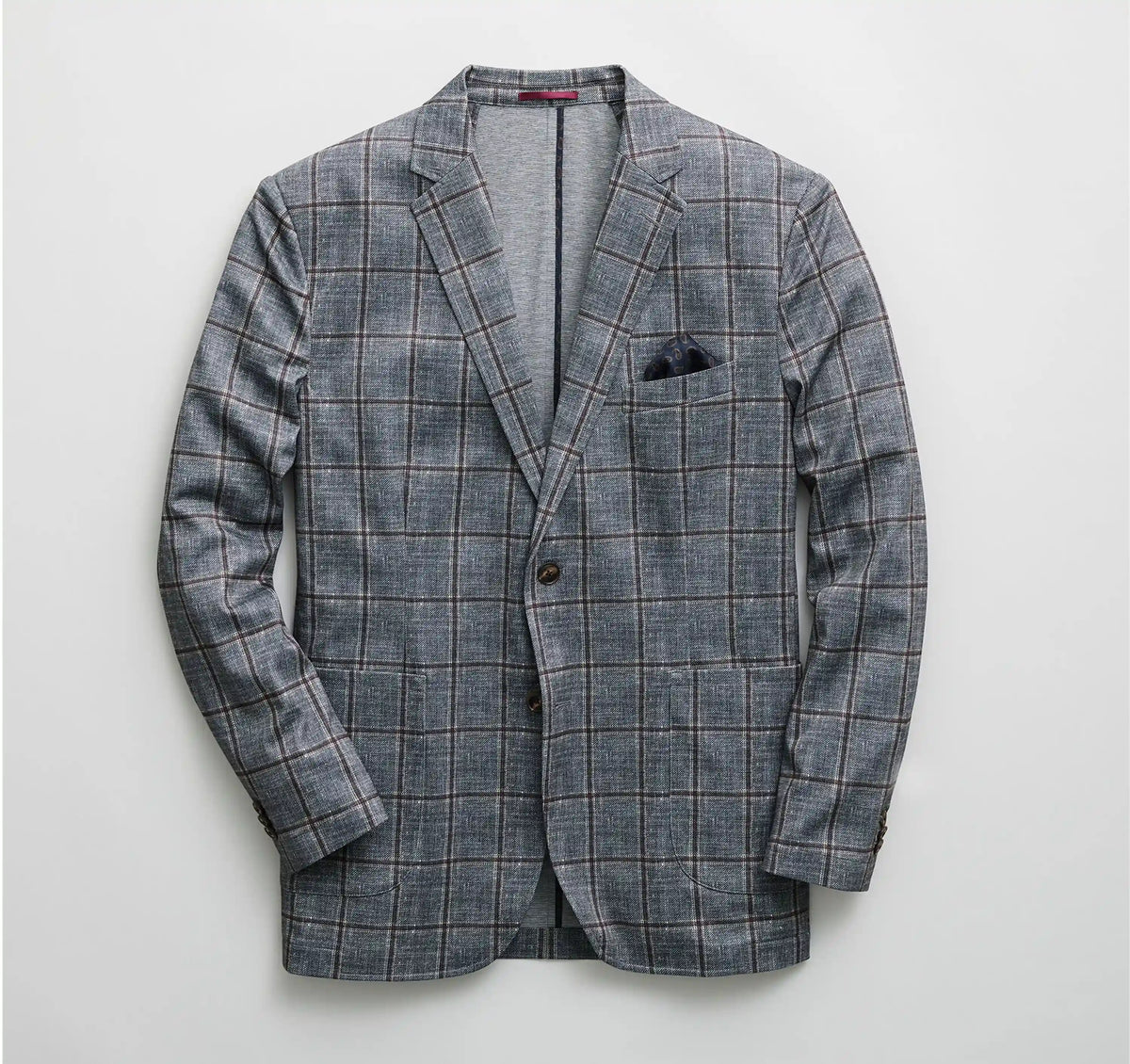 XC Flex® Pinnacle Knit Blazer - Charcoal/Brown Shadow Plaid