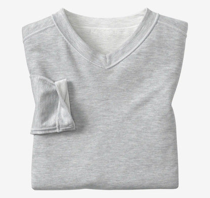 Icon Reversible V-Neck Pullover - White/Storm