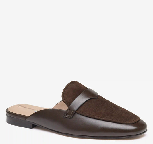 Isabel Penny Mule - Chocolate Glove Leather/Kid Suede