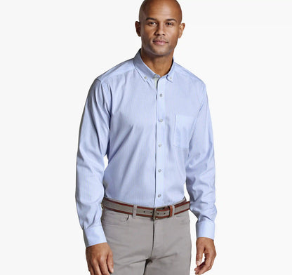 Ovation Non-Iron Oxford Shirt - Blue Striped