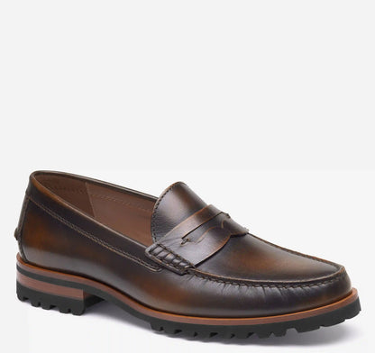 Baldwin Lug Penny Loafer - Brown Brush-Off Full-Grain Leather