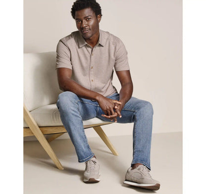 Bennett Short-Sleeve Shirt - Tan Gingham