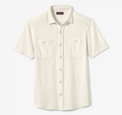 Riley Short-Sleeve Knit Shirt - White