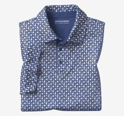 Game Day XC+™ Helmet-and-Football Print Polo - Navy