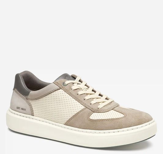 Anders T-Toe - Beige Suede/White Full-Grain Leather