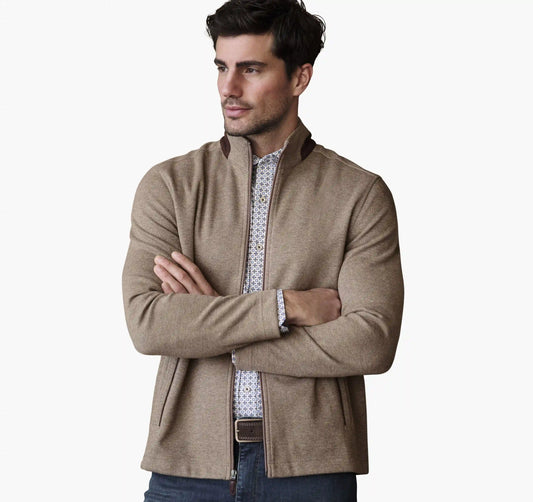 Brushed Full-Zip - Oatmeal