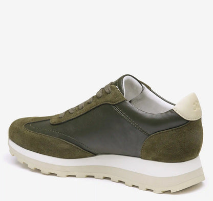 Piper T-Toe Lace-Up - Olive Suede/Glove Leather