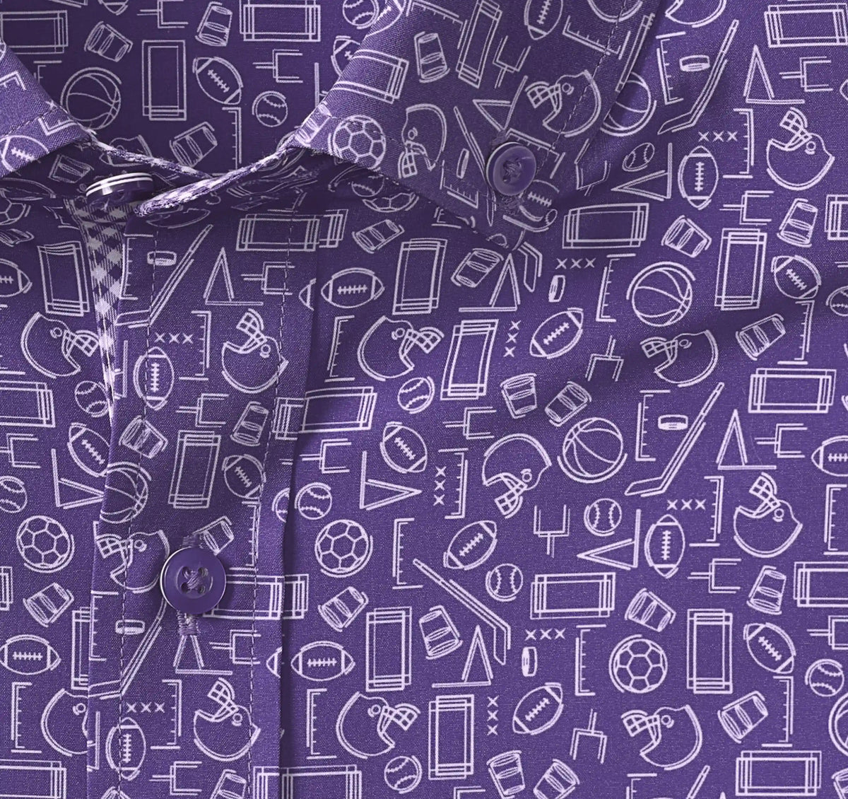 Game Day XC4® Short-Sleeve Multi-Sport Print Shirt - Purple