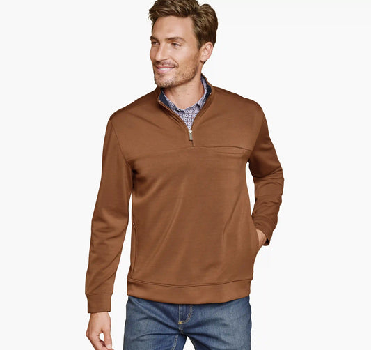 Essential Pocket Quarter-Zip - Rust