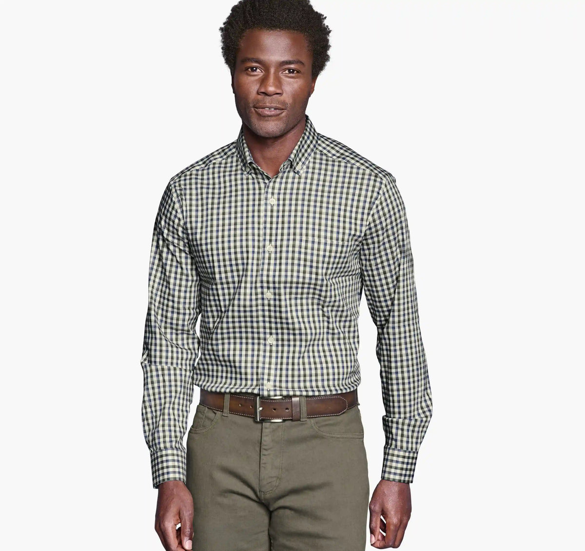 XC4® Sport Long-Sleeve Shirt - Olive Tattersall