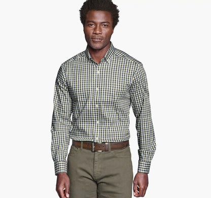 XC4® Sport Long-Sleeve Shirt - Olive Tattersall